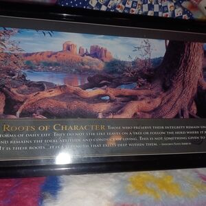 Framed Nature Art Print with Quote